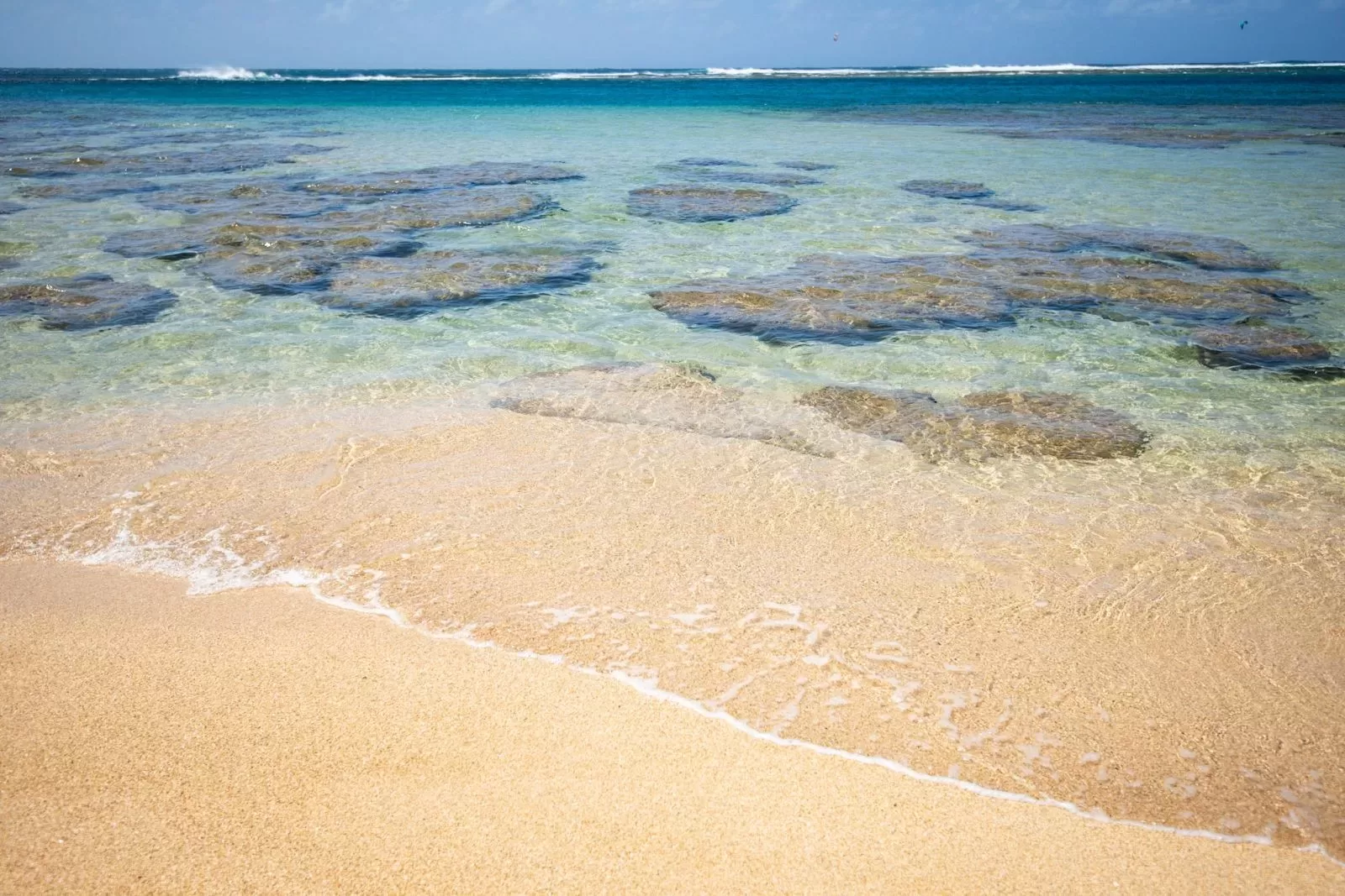 reefs in clear blue Kauai water