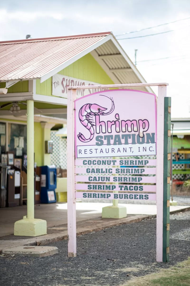 shrimp station restaurant sign