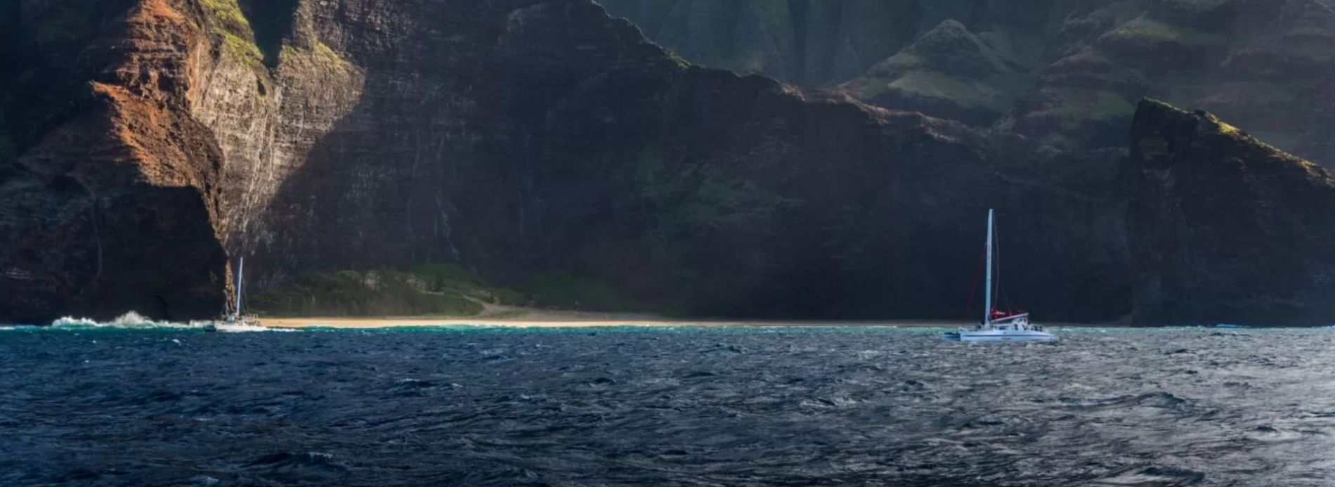 Catamaran on Kauai ocean