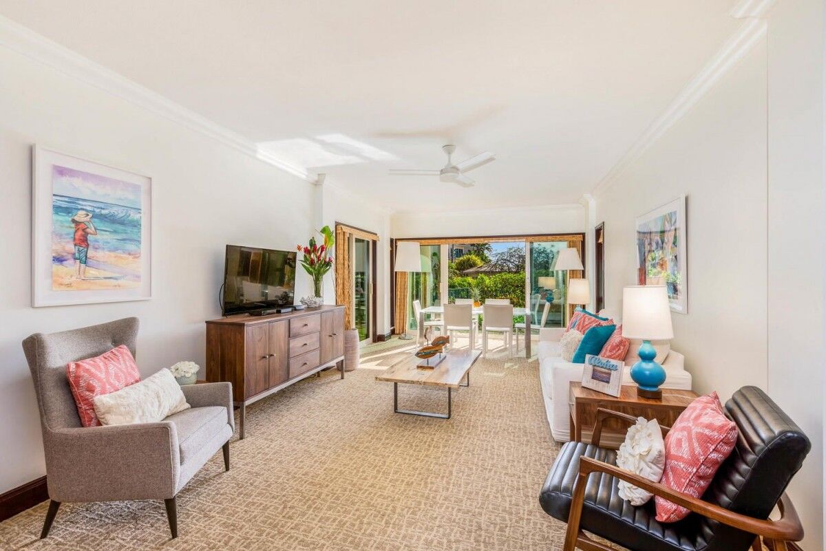 Interior of Waipouli Beach Resort D-104, a vacation rental in Kauai HI